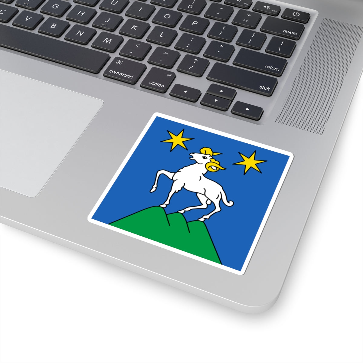 CHE Herens District Flag (Switzerland) STICKER Vinyl Kiss-Cut Decal