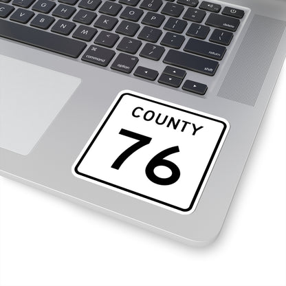 County 76 square (Minnesota) (Road Sign) STICKER Vinyl Kiss-Cut Decal