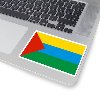 Flag of Yarkovsky rayon Tyumen oblast 2005 (Russia) STICKER Vinyl Kiss-Cut Decal