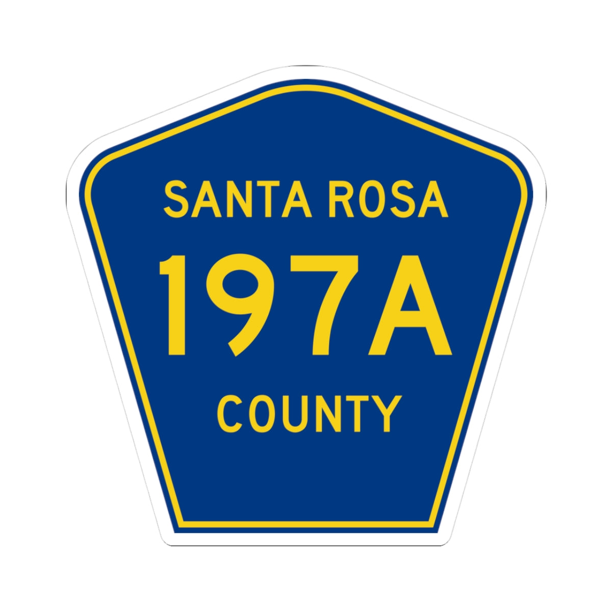 Santa Rosa County 197A (Florida) (Road Sign) STICKER Vinyl Kiss-Cut Decal