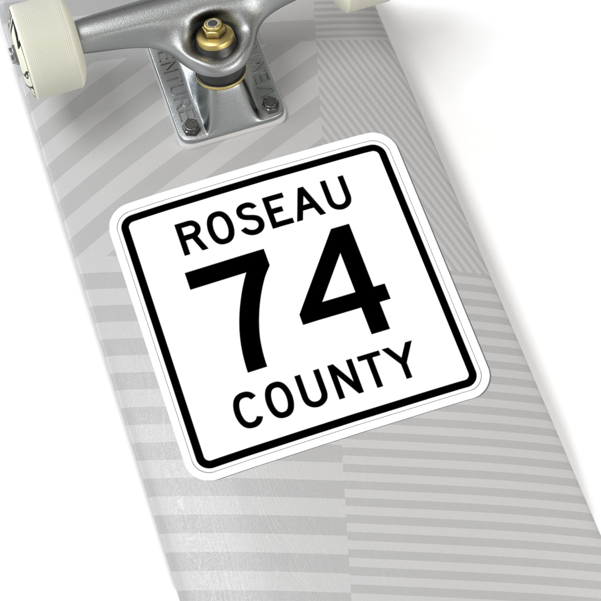 Roseau County Route 74 (Minnesota) (Road Sign) STICKER Vinyl Kiss-Cut Decal