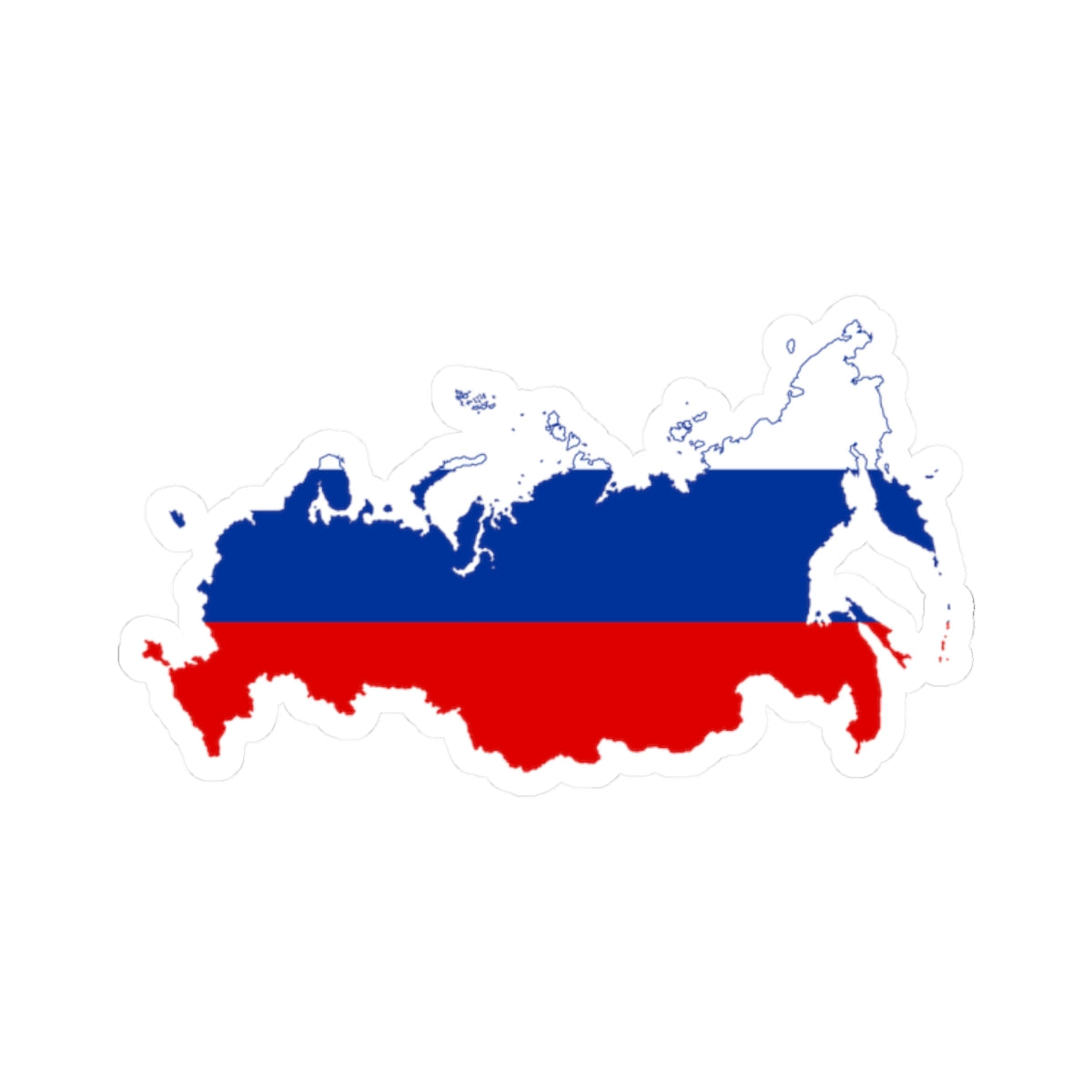 Russian flag map 2014-2022 (Russia) STICKER Vinyl Kiss-Cut Decal