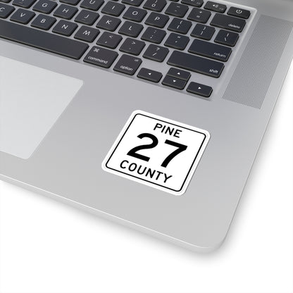 Pine County Route 27 MN (Minnesota) (Road Sign) STICKER Vinyl Kiss-Cut Decal