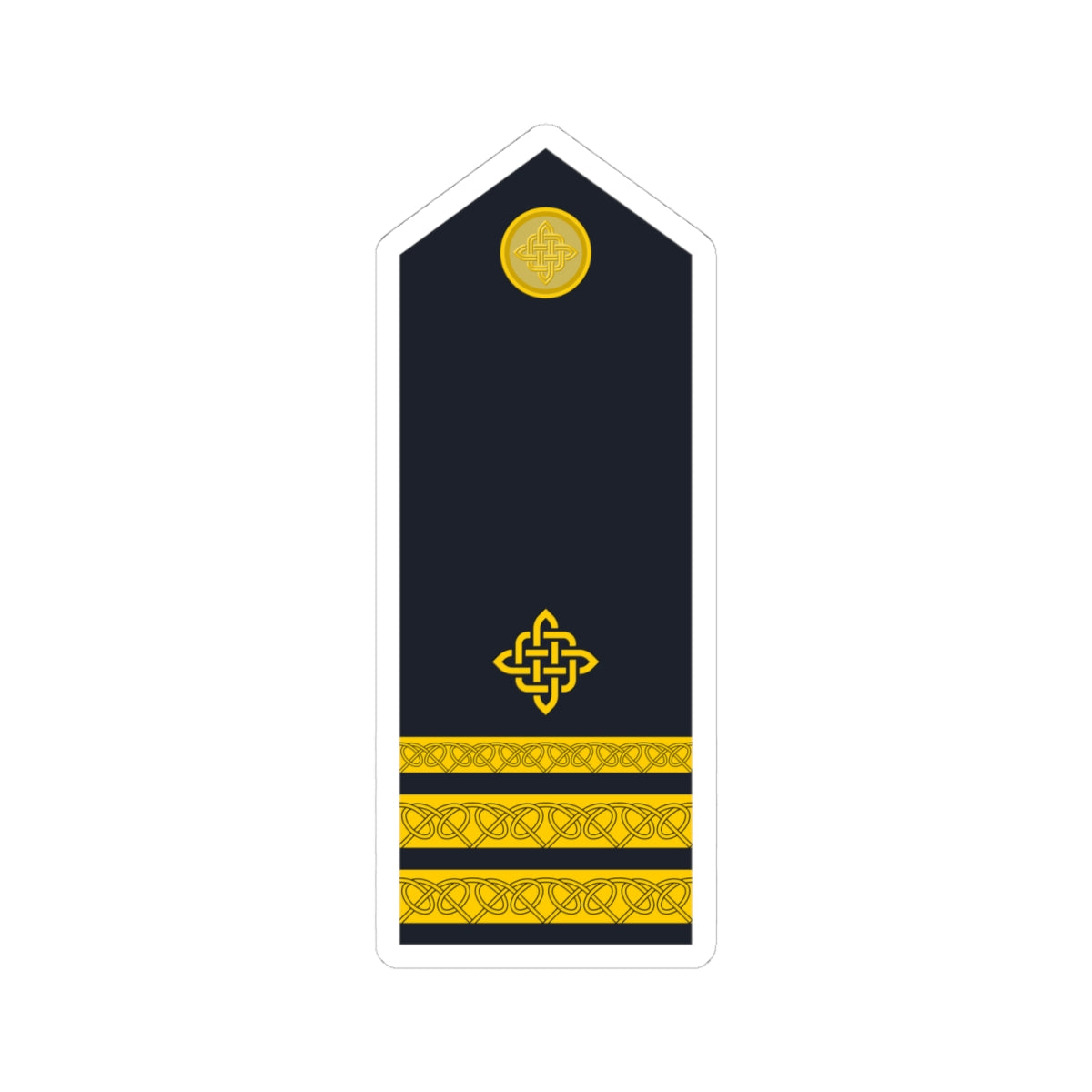 Naramenica ljetne odore poručnika bojnog broda HRM (Croatia) (Military Rank) STICKER Vinyl Kiss-Cut Decal