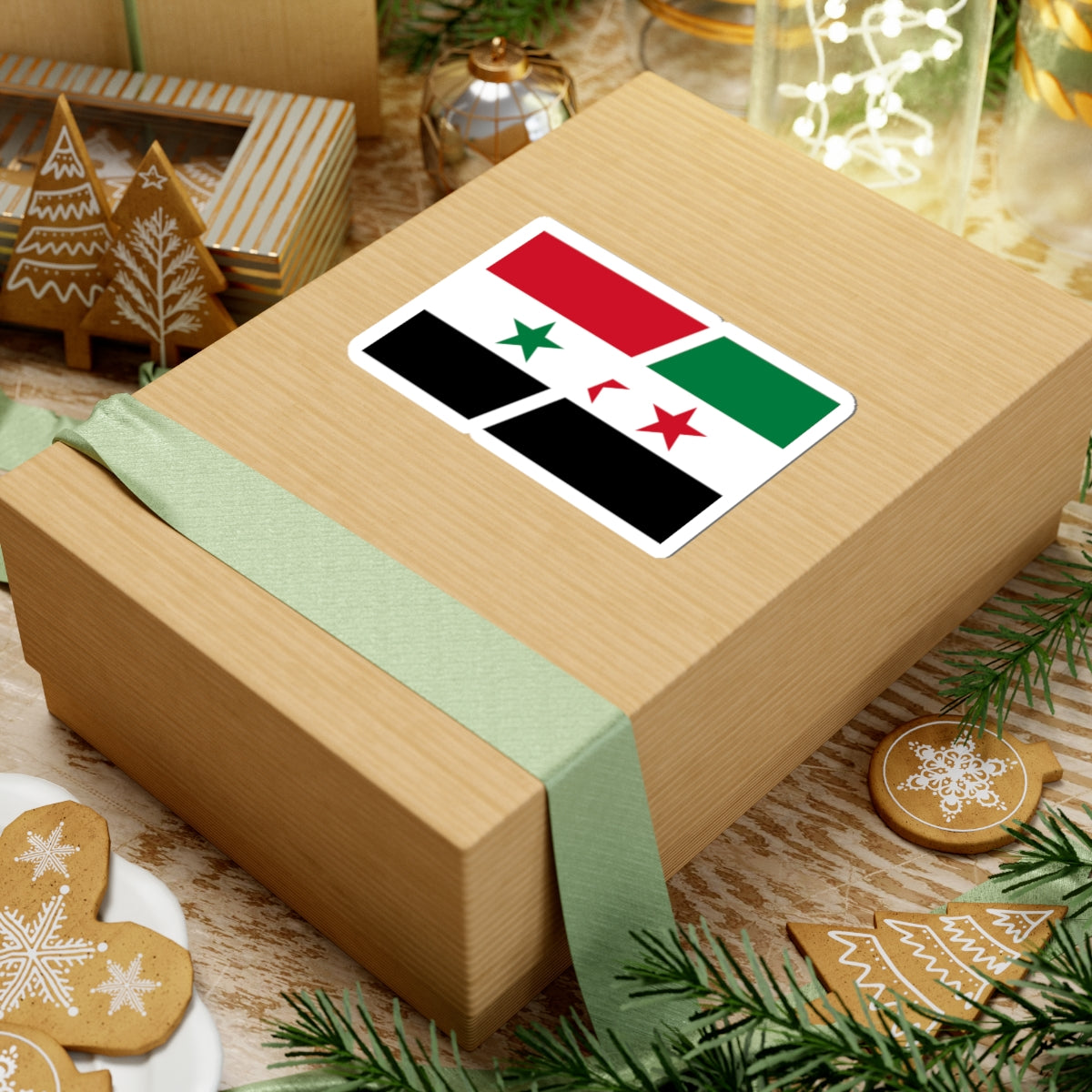 Flag of Syria and the Syrian revolution (Syria) STICKER Vinyl Kiss-Cut Decal
