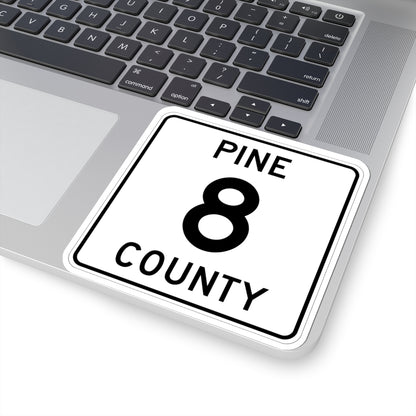 Pine County Route 8 MN (Minnesota) (Road Sign) STICKER Vinyl Kiss-Cut Decal
