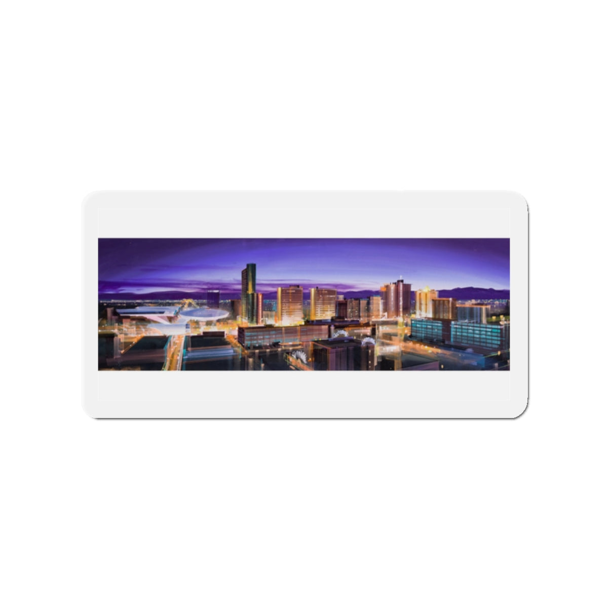 Cityscape (Magazine Illustration) Refrigerator Magnet-2" x 2"-Die-Cut-1 pc-The Sticker Space