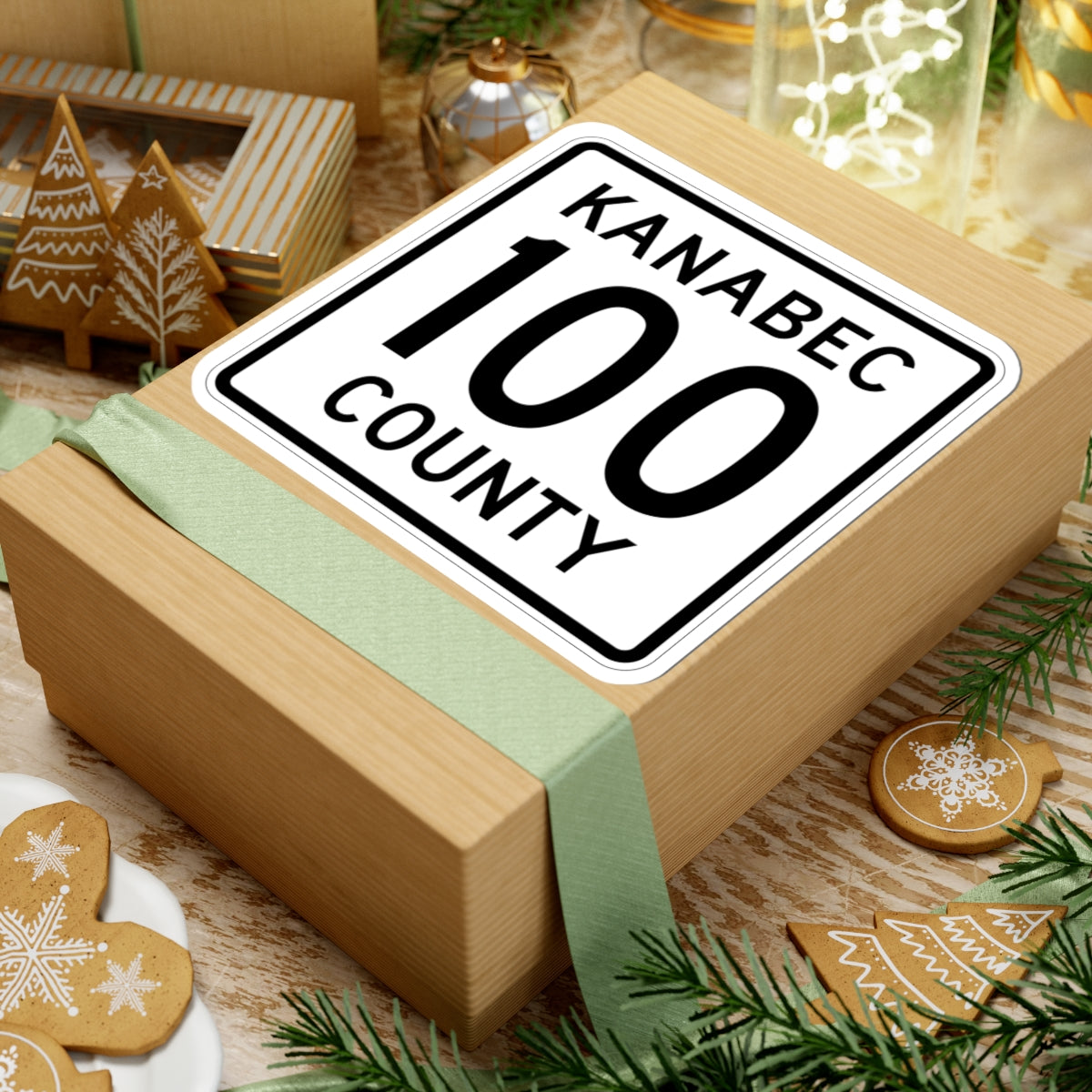Kanabec County 100 MN (Minnesota) (Road Sign) STICKER Vinyl Kiss-Cut Decal