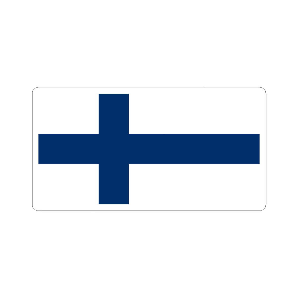 Flag of Finland 1-2 (Finland) STICKER Vinyl Kiss-Cut Decal