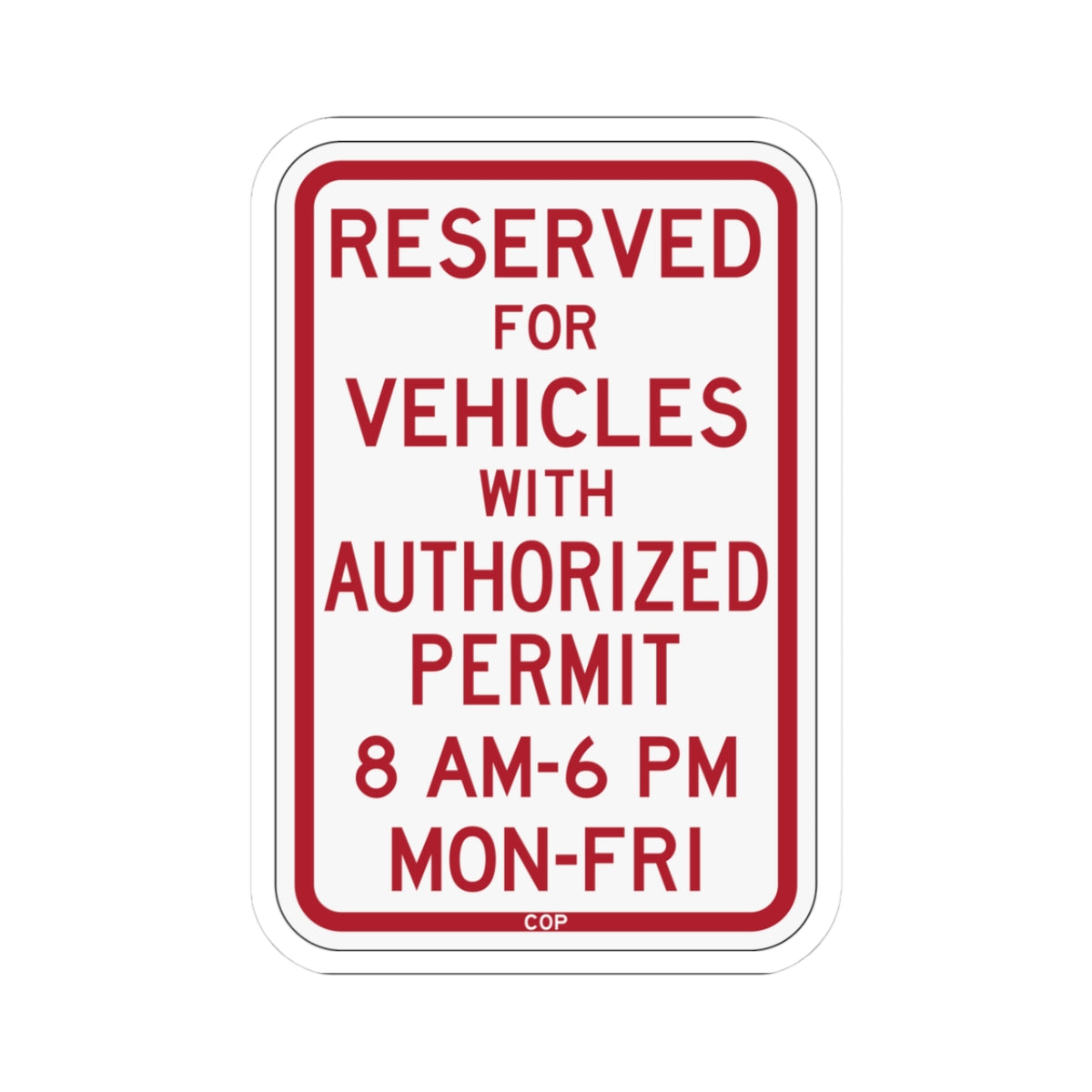 PBOT Road sign P4455 (Oregon) (Road Sign) STICKER Vinyl Kiss-Cut Decal