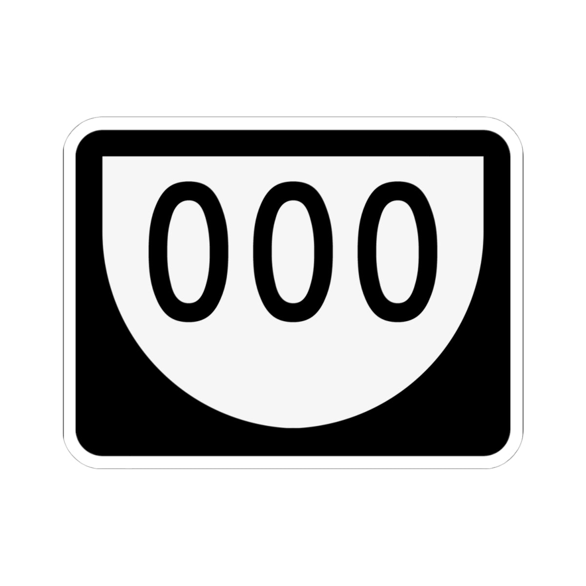 PR urban primary 000 (Puerto Rico) (Road Sign) STICKER Vinyl Kiss-Cut Decal