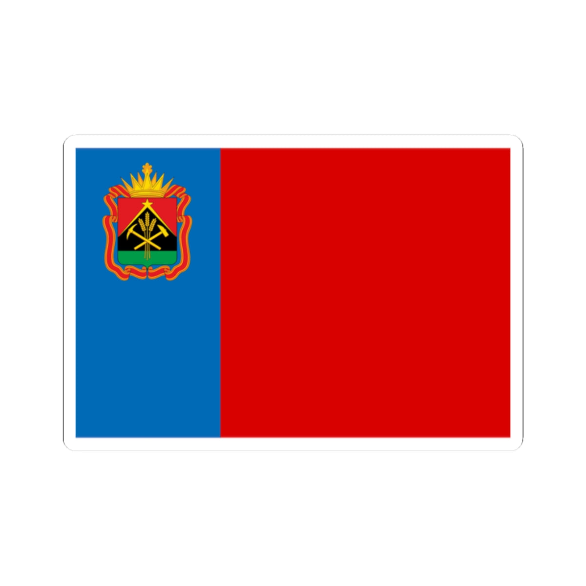 Flag of Kemerovo Oblast (Russia) STICKER Vinyl Kiss-Cut Decal