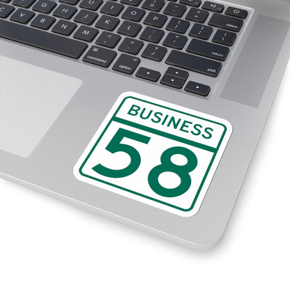 MD Route 58 Business (Maryland) (Road Sign) STICKER Vinyl Kiss-Cut Decal