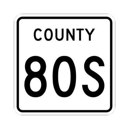 County 80S square (Minnesota) (Road Sign) STICKER Vinyl Kiss-Cut Decal