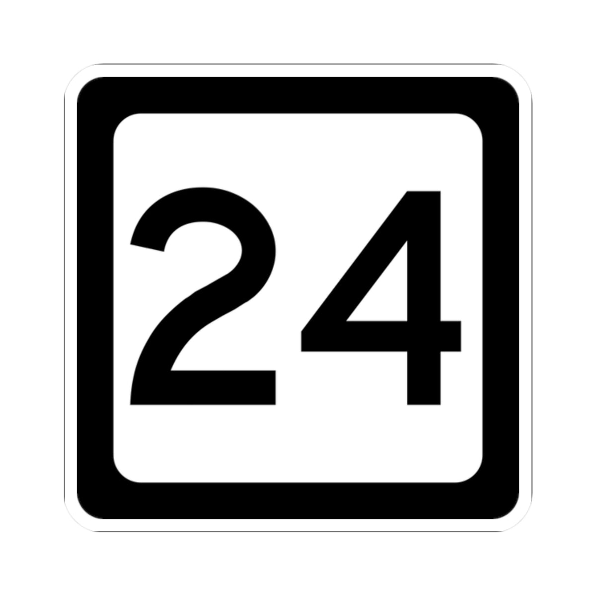 WV-24 (Virginia) (Road Sign) STICKER Vinyl Kiss-Cut Decal