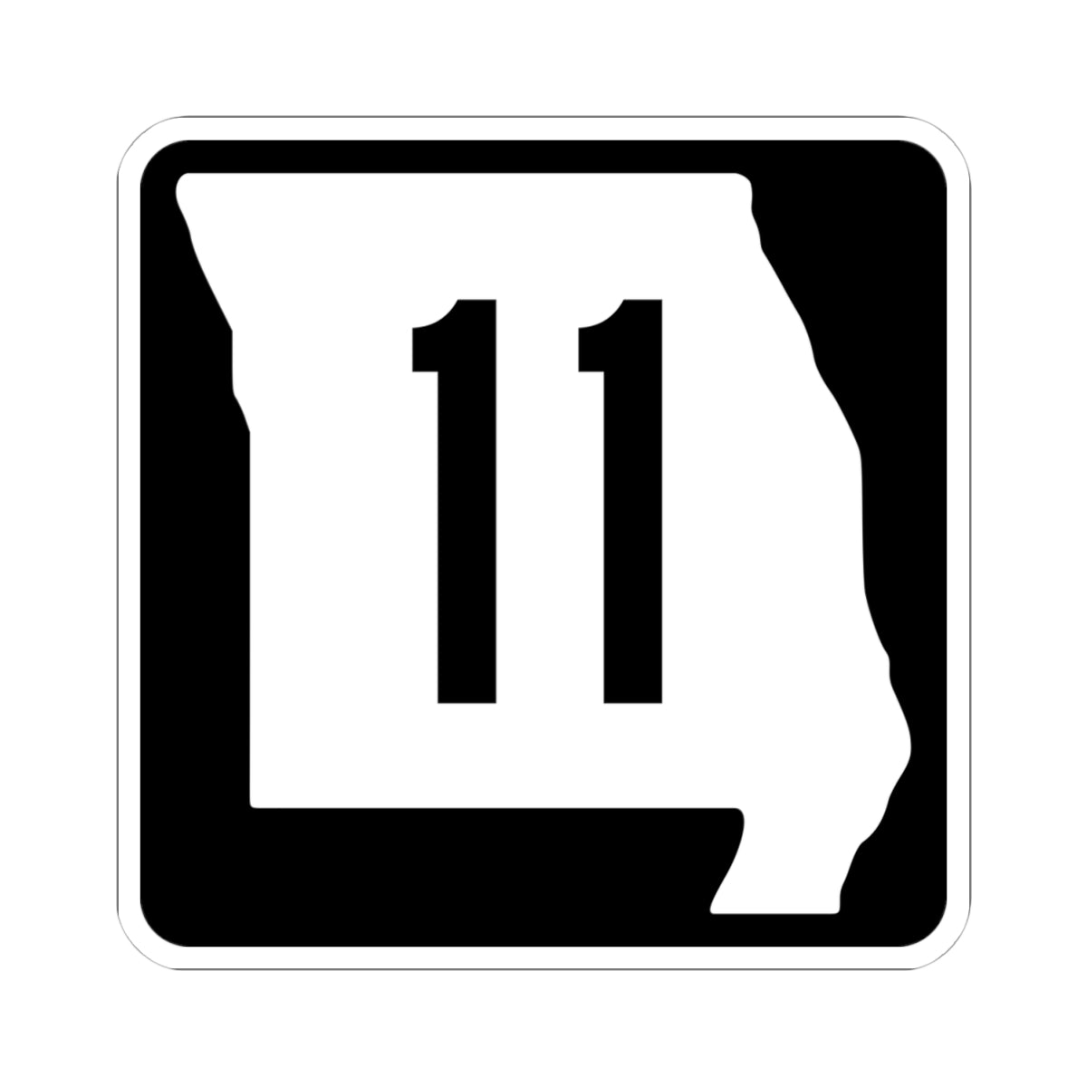 MO-11 (Missouri) (Road Sign) STICKER Vinyl Kiss-Cut Decal