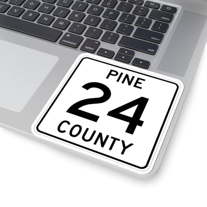 Pine County Route 24 MN (Minnesota) (Road Sign) STICKER Vinyl Kiss-Cut Decal
