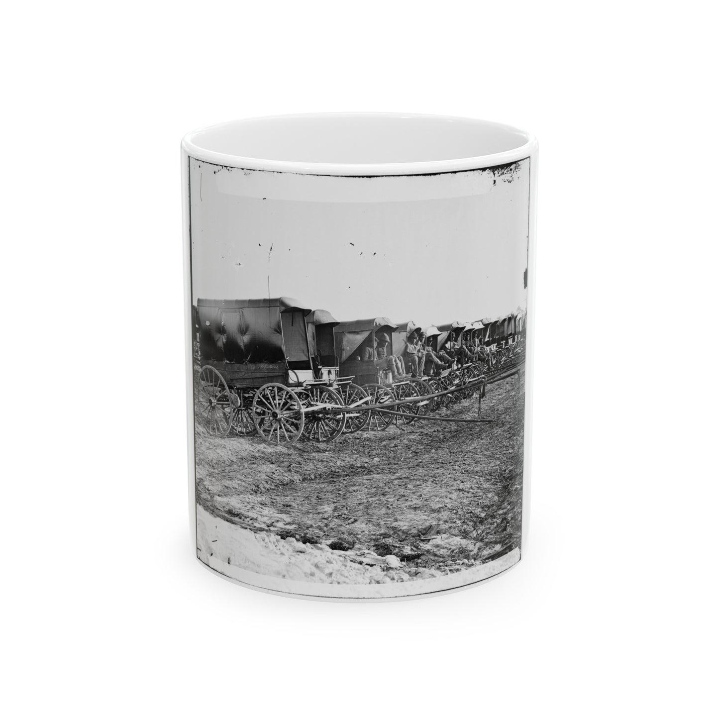 Virginia, City Point. Park Of Army Wagons (U.S. Civil War) White Coffee Mug