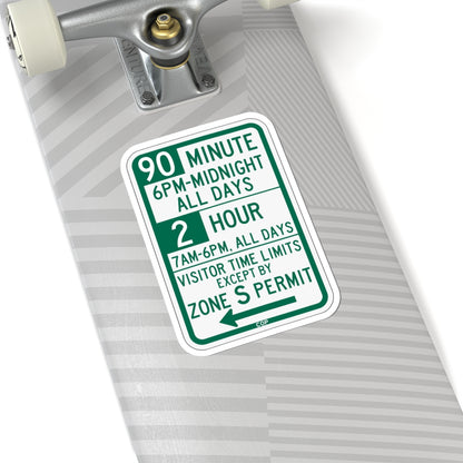 PBOT Road sign P4437R (Oregon) (Road Sign) STICKER Vinyl Kiss-Cut Decal