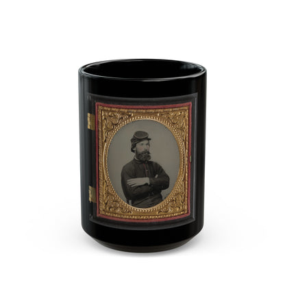 Private Tomley( ) Lumpkin Of 34th Virginia Infantry Regiment, In Uniform (U.S. Civil War) Black Coffee Mug