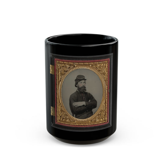 Private Tomley( ) Lumpkin Of 34th Virginia Infantry Regiment, In Uniform (U.S. Civil War) Black Coffee Mug