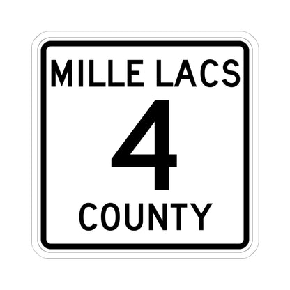 Mille Lacs County 4 MN (Minnesota) (Road Sign) STICKER Vinyl Kiss-Cut Decal