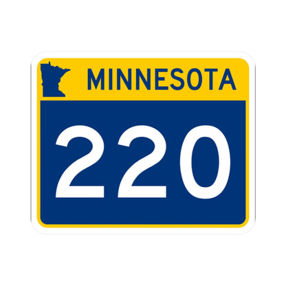 MN-220 wide (Minnesota) (Road Sign) STICKER Vinyl Kiss-Cut Decal