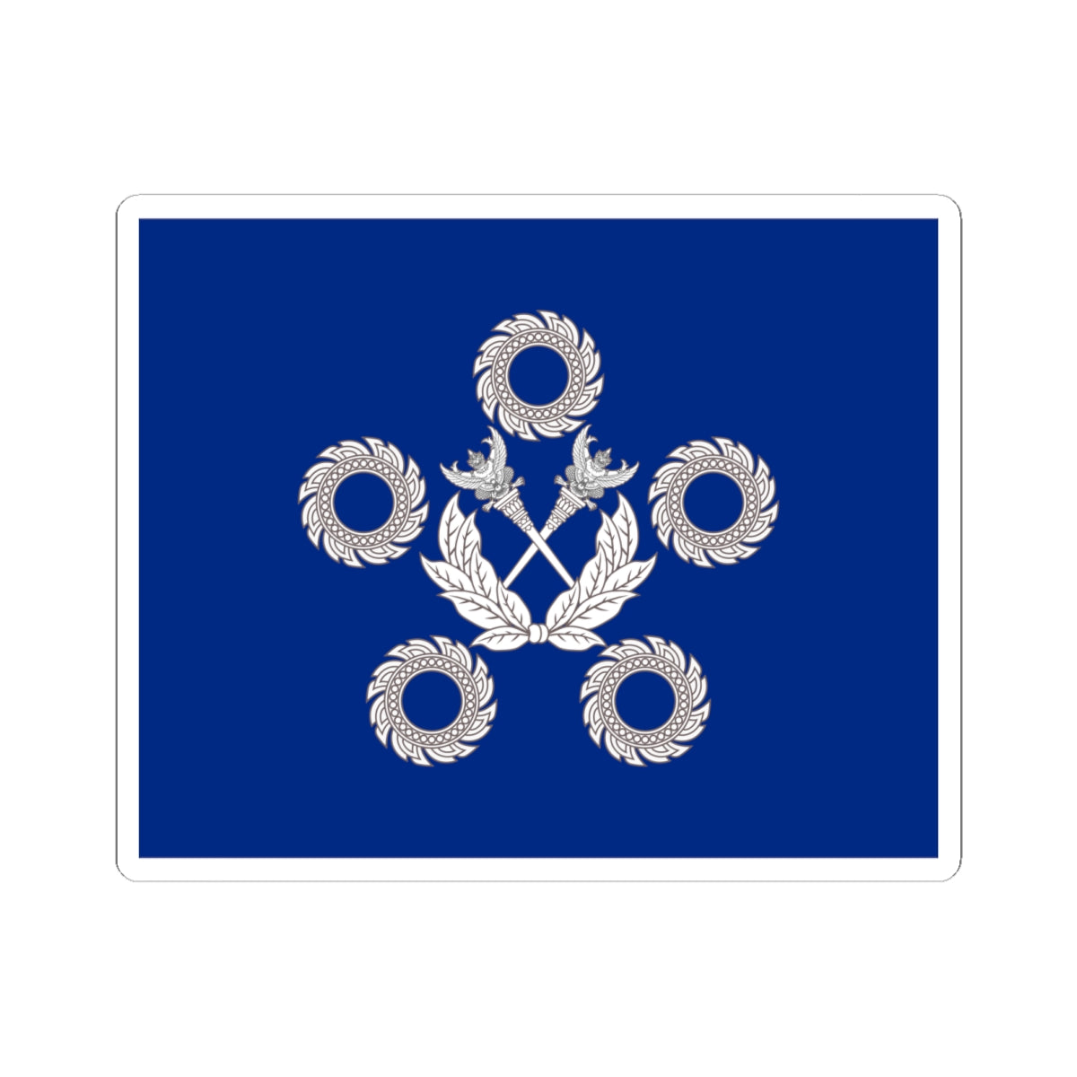 Flag Thai Admiral of the Fleet 1956-1979 (Thailand) STICKER Vinyl Kiss-Cut Decal