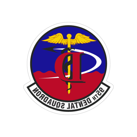 95th Dental Squadron (U.S. Air Force) REVERSE PRINT Transparent STICKER