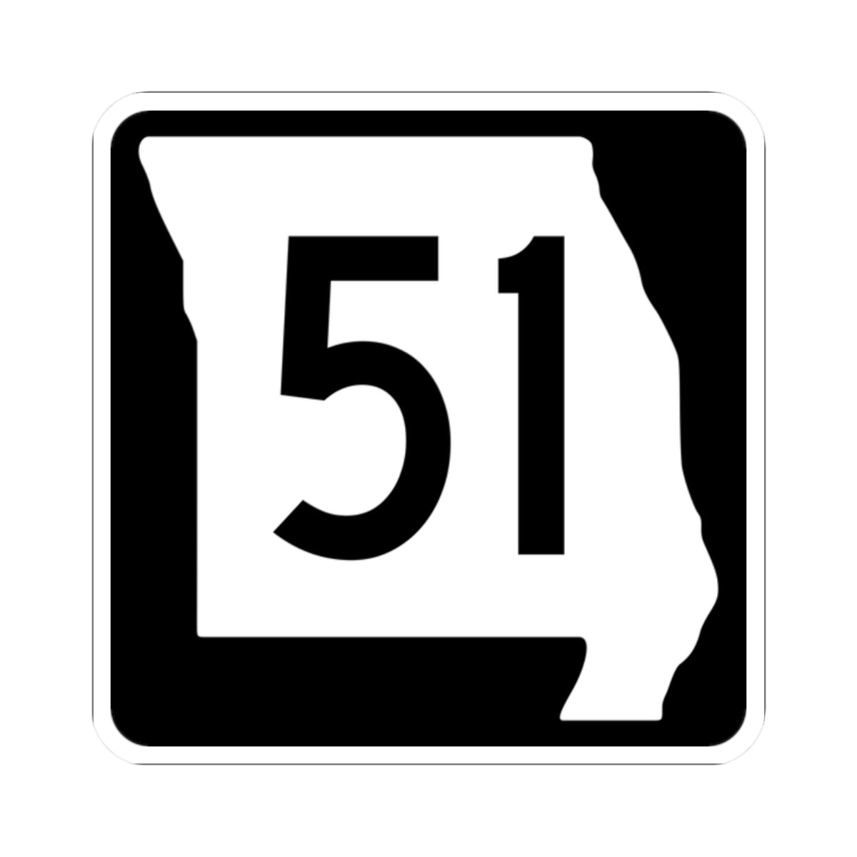 MO-51 (Missouri) (Road Sign) STICKER Vinyl Kiss-Cut Decal