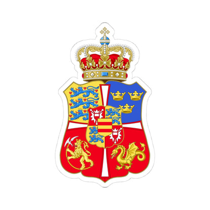 Armoiries Royaumes de Norvège Danemark et Suède 1460-1523 (Sweden) (Coat of Arms) STICKER Vinyl Kiss-Cut Decal