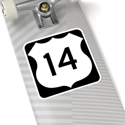 US 14 MN 1961 (Minnesota) (Road Sign) STICKER Vinyl Kiss-Cut Decal