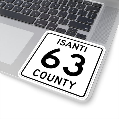 Isanti County 63 MN (Minnesota) (Road Sign) STICKER Vinyl Kiss-Cut Decal