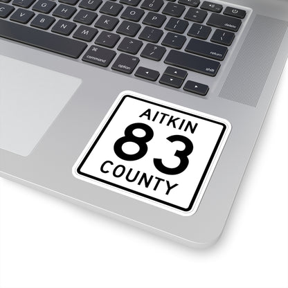 Aitkin County Route 83 (Minnesota) (Road Sign) STICKER Vinyl Kiss-Cut Decal