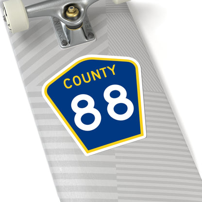 County 88 MN (Minnesota) (Road Sign) STICKER Vinyl Kiss-Cut Decal