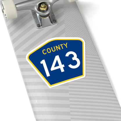 County 143 MN (Minnesota) (Road Sign) STICKER Vinyl Kiss-Cut Decal