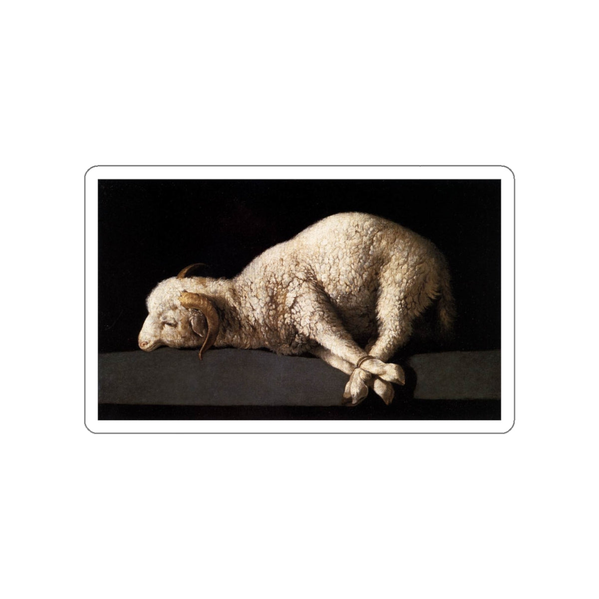 ZURBARAN, Francisco de - Agnus Dei (Artwork) STICKER Vinyl Die-Cut Decal