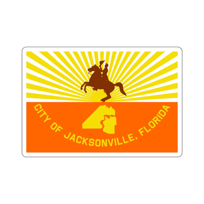 Flag of Jacksonville, Florida - STICKER Vinyl Kiss-Cut Decal