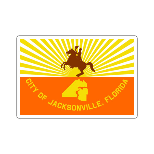 Flag of Jacksonville, Florida - STICKER Vinyl Kiss-Cut Decal