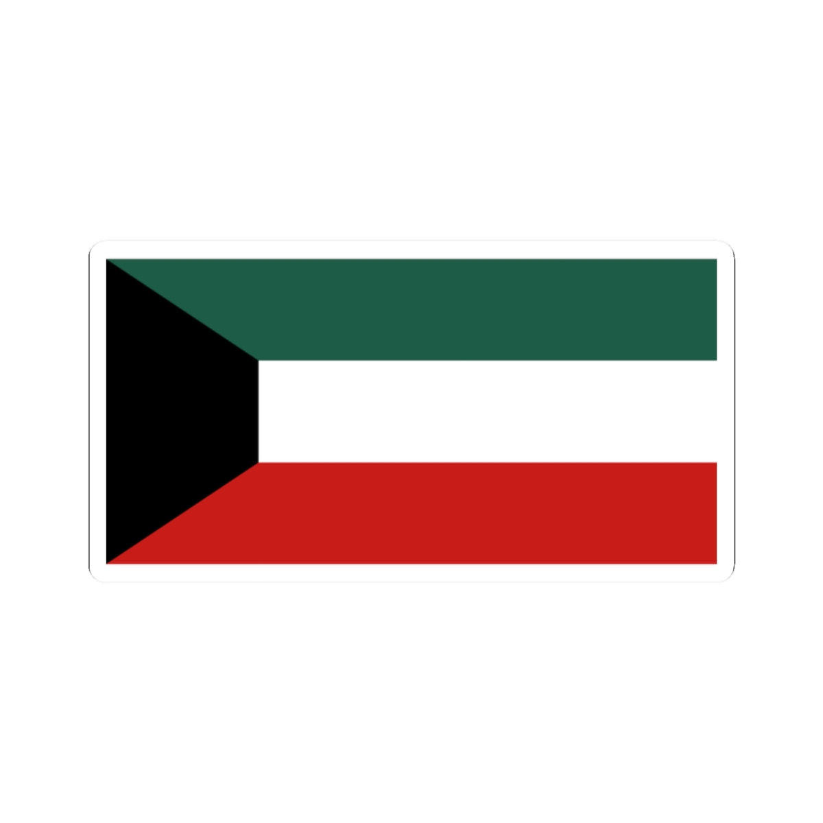 Flag of Kuwait Variant (Kuwait) STICKER Vinyl Kiss-Cut Decal