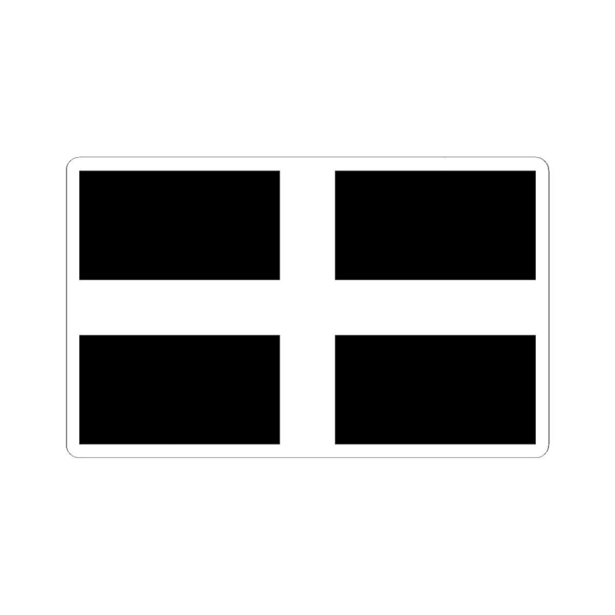 Saint Pirans Flag (England) STICKER Vinyl Kiss-Cut Decal