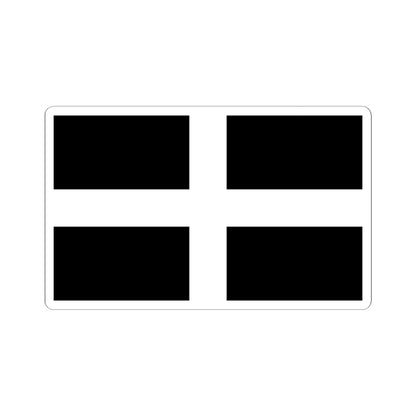 Saint Pirans Flag (England) STICKER Vinyl Kiss-Cut Decal