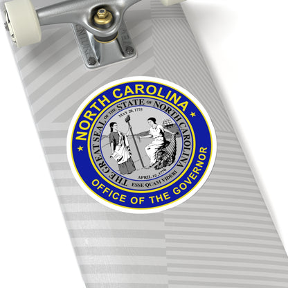 Seal of the Governor of North Carolina - STICKER Vinyl Kiss-Cut Decal