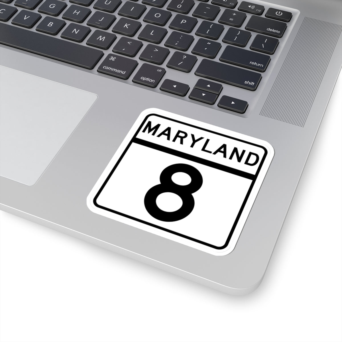MD Route 8 (Maryland) (Road Sign) STICKER Vinyl Kiss-Cut Decal