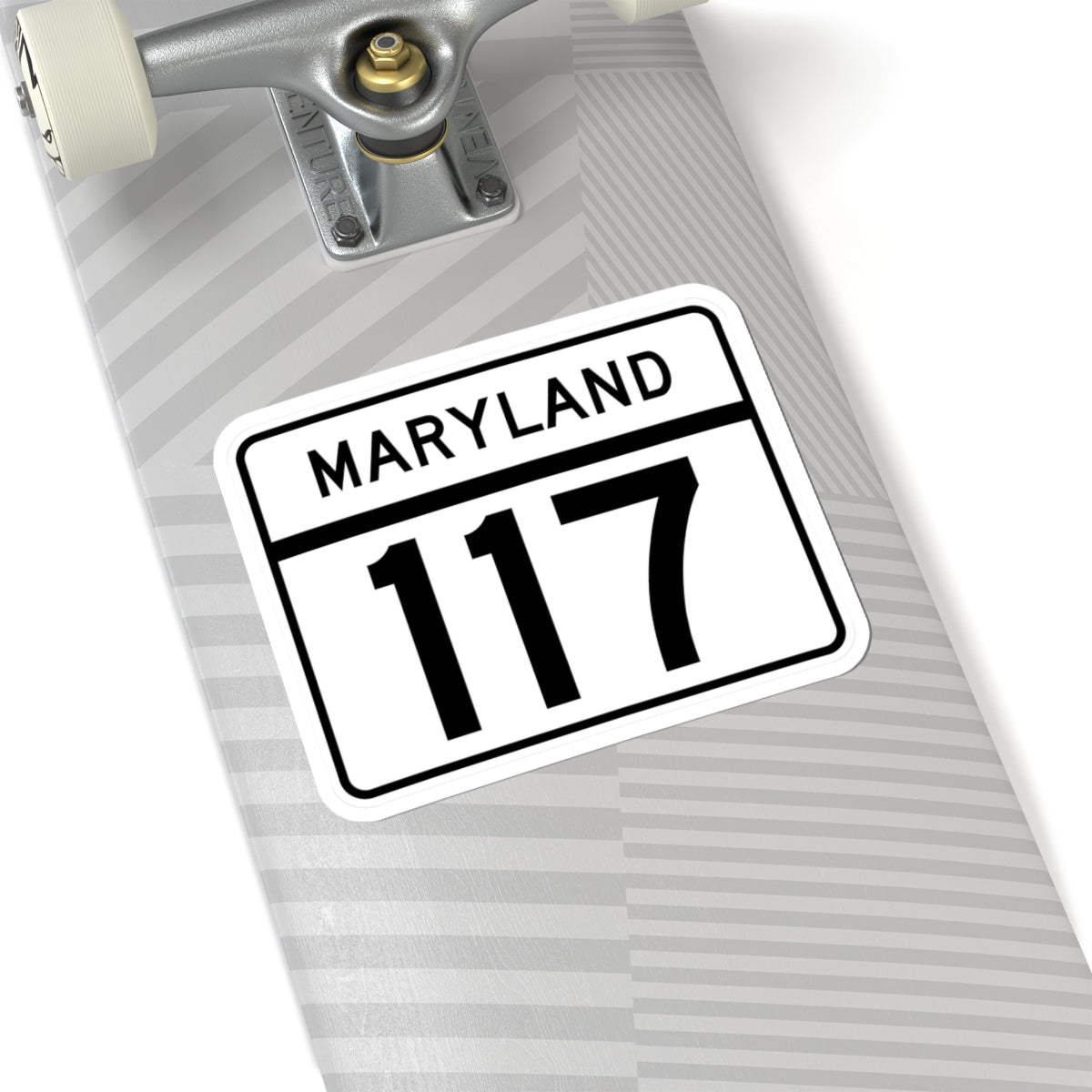 MD Route 117 (Maryland) (Road Sign) STICKER Vinyl Kiss-Cut Decal