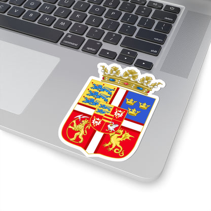 Armoiries du Roi Jean Ier de Danemark (Denmark) (Coat of Arms) STICKER Vinyl Kiss-Cut Decal