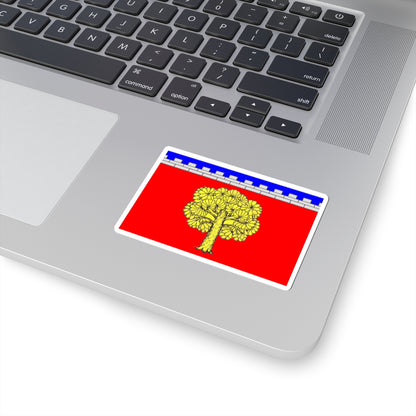 Flag Dubrovka Leningrad oblast (Russia) STICKER Vinyl Kiss-Cut Decal