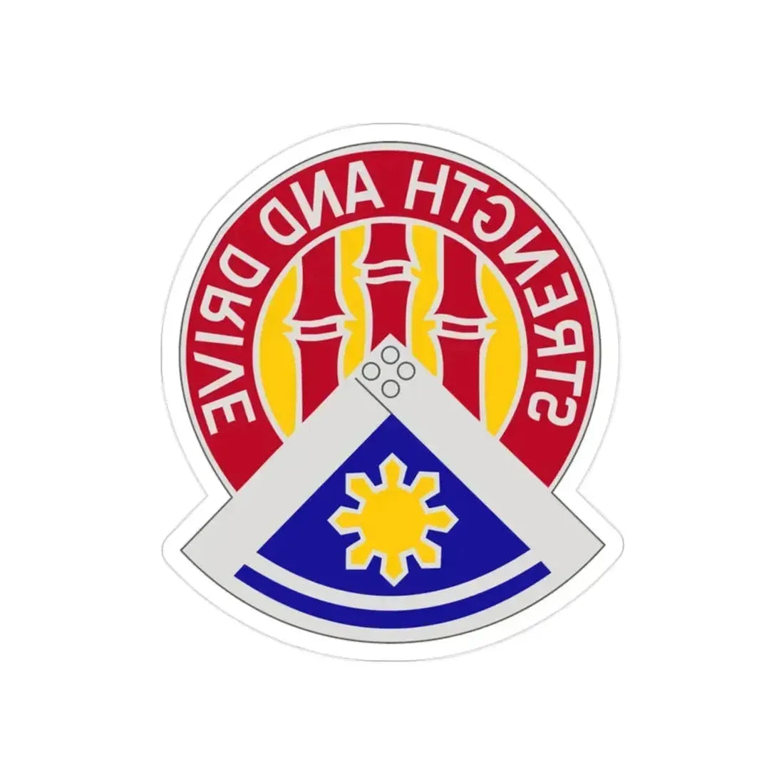 159 Engineer Group (U.S. Army) REVERSE PRINT Transparent Die-Cut STICKER 2 Inch Die-Cut Transparent - The Sticker Space