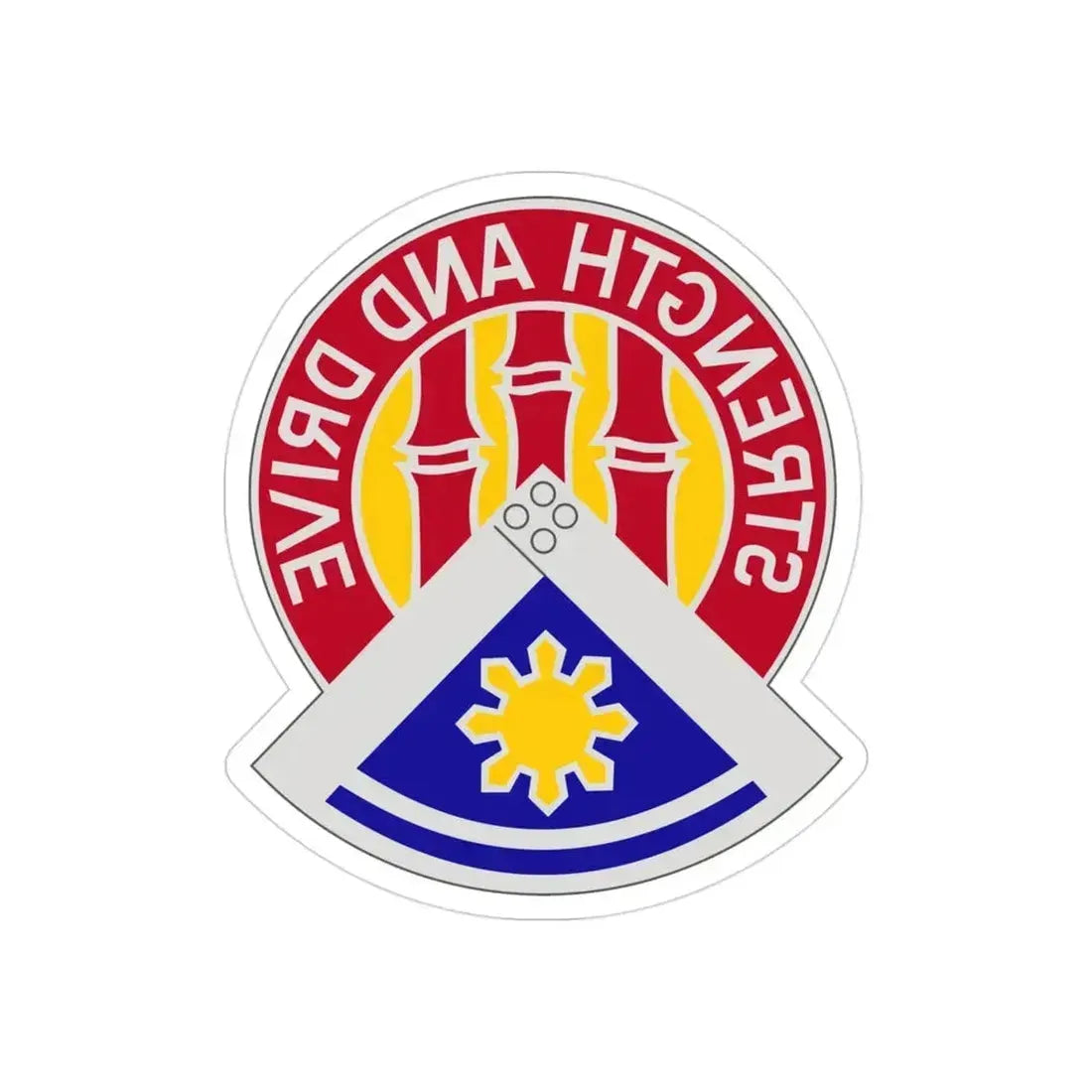 159 Engineer Group (U.S. Army) REVERSE PRINT Transparent Die-Cut STICKER 3 Inch Die-Cut Transparent - The Sticker Space