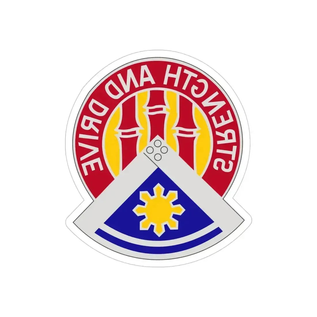 159 Engineer Group (U.S. Army) REVERSE PRINT Transparent Die-Cut STICKER 4 Inch Die-Cut Transparent - The Sticker Space